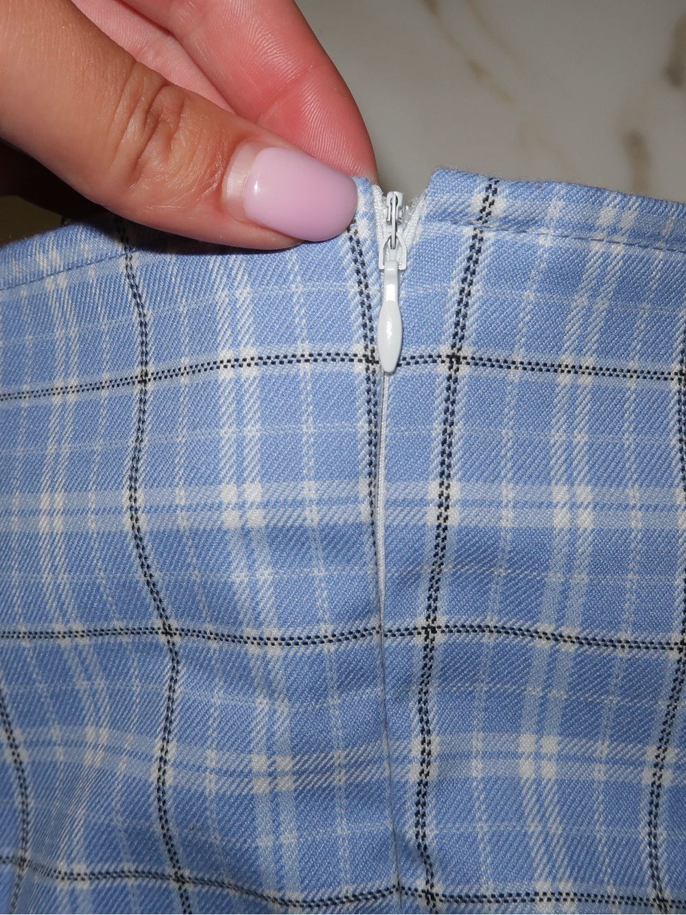 Boathouse/Harlow Light Blue Plaid Mini Skirt - Picture 8 of 9